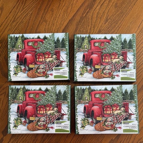 Lang Red Truck Christmas Cards - Picture 1 of 4